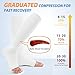 CTHH 3 Pack Open Toe Compression Socks for Women & Men, Toeless Knee High Stockings for Circulation Support, Black White Nude Small-Medium