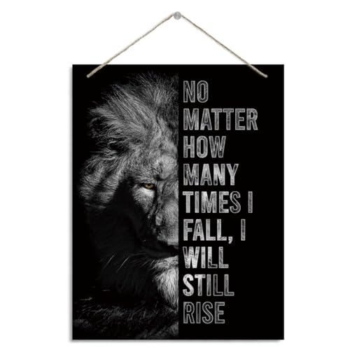 Inspirational Wall Decor Sign, "No Matter How Many Times Fall,