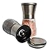 Peppermill & Salt Grinder by KD Living in Stainless Steel and Glass - Salt and Pepper Shaker set with Adjustable Coarseness for Spices, Salt crystal, Seed herbs and Peppercorn - Set of 2