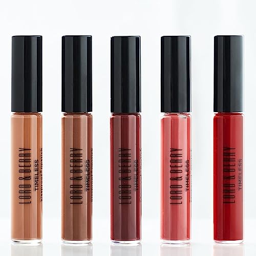 Lord & Berry Timeless Kissproof Semi Matte Liquid Lipsticks Ultra Light & Thin Coverage For Smooth & Nourished Lips Long Lasting Lipstick For Women, Vegan & Cruelty Free Makeup Set, Bloom #TOP6