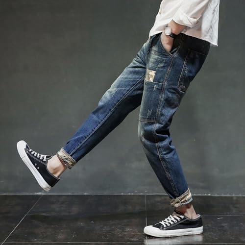Mens Baggy Straight Fit Jeans Work Casual Daily Classic Jeans Loose Fit Denim Hip Hop Denim Pants2