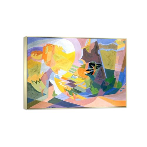 Peinture André Lhote de qualité premium sur toile avec cadre argenté