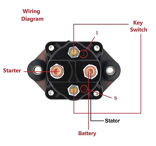 Outboard Starter Solenoid Relay for Mercury Outboard 40 50 65 75 80 90 100 105 115 125 135 150 175 200 225 250 HP (Replaces 89-817109A1, 89-817109A2 89-817109A3)