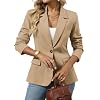 ELLEVEN Knit Blazer for Women, Stretchy Work Office Suit Jackets