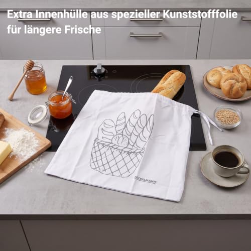 Foto von Fackelmann Frischhalte-Brotbeutel, Brotbeutel mit Innenhülle, 43 x 35 cm