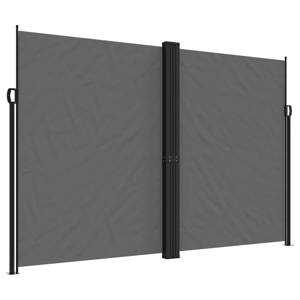 Toldo lateral retráctil antracita 220x600 cm para jardín y terraza
