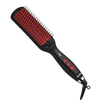 REVLON SmoothStay XL Hair Straightener - Heated Straightening Brush for Silky & Straight Long-Lasting Results, Locks in Moisture with Reduced Static & Frizz