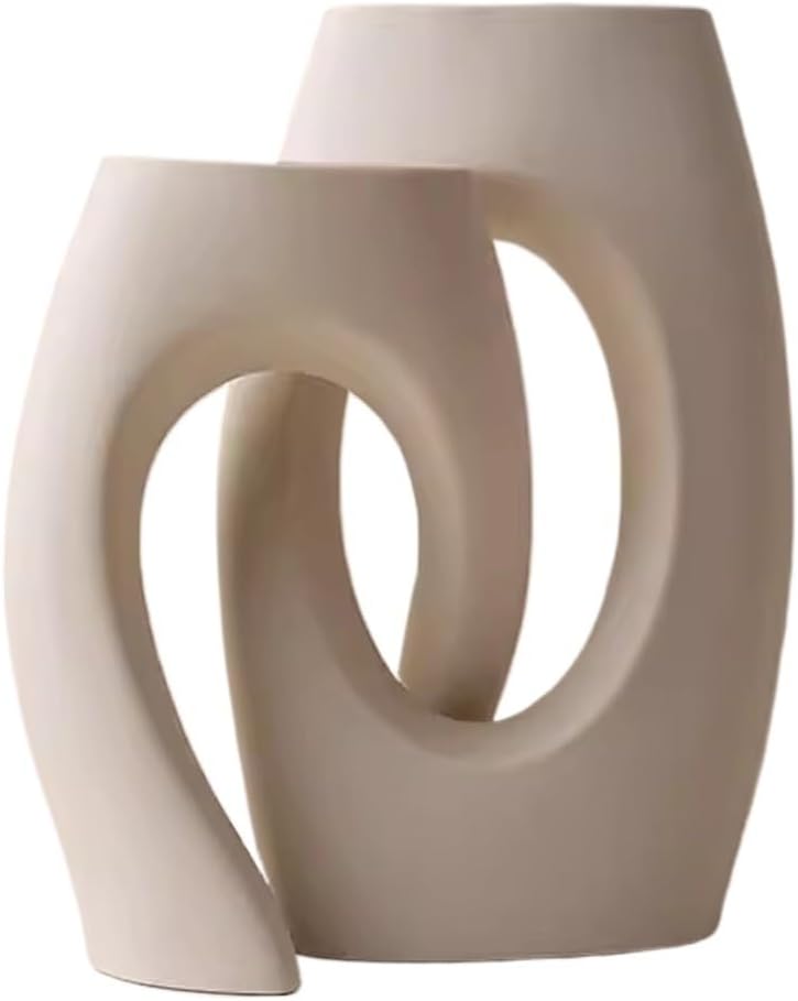 Vase Creative Ceramic Vase Light Luxury Decoration Living Room Dining Table Dry Flower Art Decoration Suitable for Dining and Living Room Home decoratio