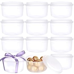 12 Pcs Hawaiian Shaved Ice Molds with Lids Clear Freezer Round Diy Snow Cone Mold for Christmas Gift Party Home Kitchen Ice Cream Drink