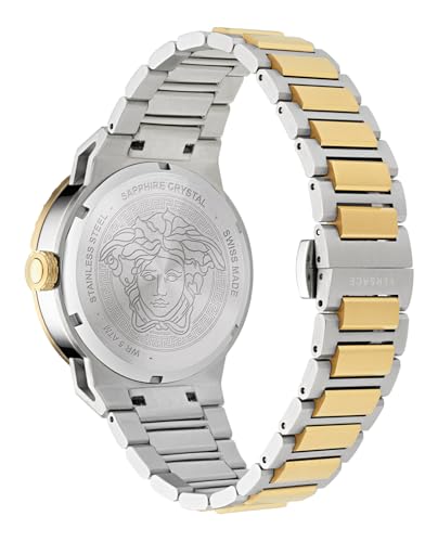 Versace Medusa Infinite Collection Luxury Womens Watch Timepieces with a Two Tone Bracelet and Case Featuring a White Dial3