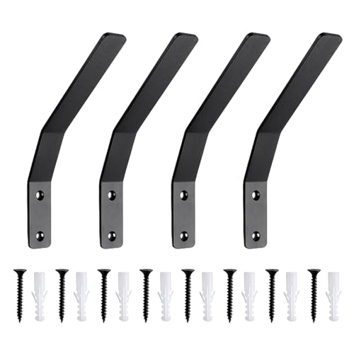 Juego de 4 ganchos de metal para colgar en la pared, prácticos ganchos con tornillo para mochilas, ganchos resistentes para chaquetas y bolsas