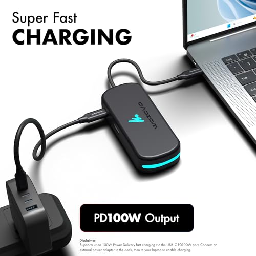 Image of Type C 5 in 1 Wozoyo Docking Station with USB 5Gbps (3.2 Gen 1), 2XUSB 2.0, 4K@60Hz HDMI, and PD 100W - Compact USB-C Hub, Portable Design, Universal Compatibility with macOS, Windows, Android, & iOS