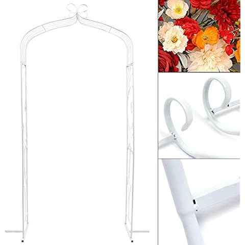 Garden Arch white Metal Garden arch 2.3M Corrosion-resistant Tubular Outdoor Garden Pavilion Venue wedding decor Cover