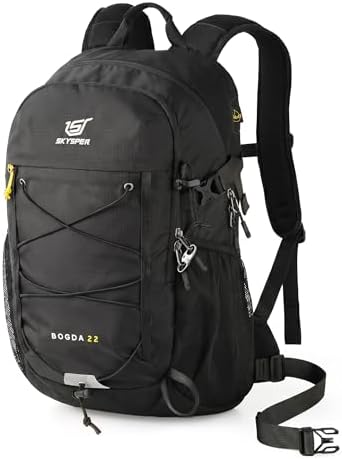SKYSPER 22L Wanderrucksack Herren Damen Trekkingrucksack Diebstahlsicher | Leichter Rucksack mit Belüftungsrücken aus Atmungsaktivem Air Mesh für Wandern Reisen Tagesausflüge