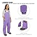Lands' End Unisex Kids Squall Waterproof Adjustable Insulated Iron Knee Snow Bib Overalls, Paisley Purple, 2