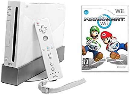 Wii Console with Mario Kart Wii Bundle - White (Renewed)