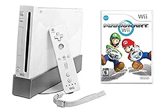 Nintendo Wii Console with Mario Kart Wii Bundle (White, Renewed)