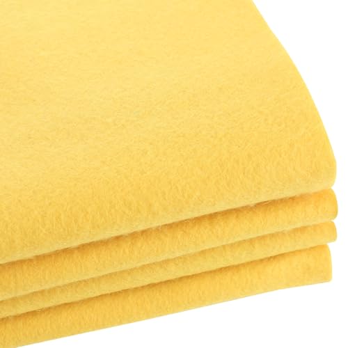 Picheng | Soft Felt Fabric | 36x54Inch | Felt by The Yard 1.4mm Thick,1 Yard Acrylic & Soft Nonwoven Fabric, Felt for DIY Crafts, Projects, Sewing (Yellow, 36"X 54") by picheng - Image 2