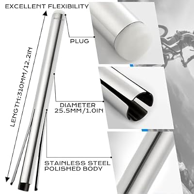 BUCKLOS 1-1/8 Bike Headset Threadless 44-44mm Black & Headset Cup Removal Tool Sturdy and Durable Stainless Steel Bicycle Head Parts Remover Suitable for -1/8, 1-1/4 and 1-1/2 inch for Bike Repair