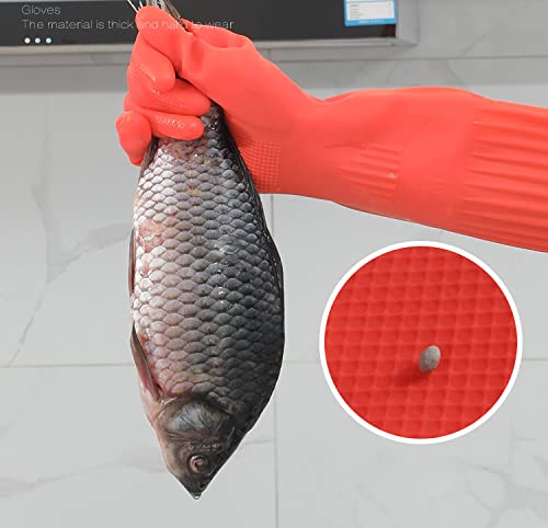 Miniatura 5 de Guantes De Limpieza De Lavavajillas, Largos Guantes De Látex De Goma, Impermeables, Reutilizables - Para Cocina, Jardín, Limpieza S, 45cm