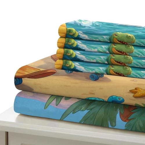 Housse de couette dinosaure fermeture éclair lit enfant douce - 7