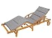 Produktbild HOBBYGARDEN Auflagen für Deckchair, Kissen für Liegenauflage, Gartenliege Auflage, Polsterauflage für Sonnenliege, Produktabmessung: 185x56x4 cm, Graphit