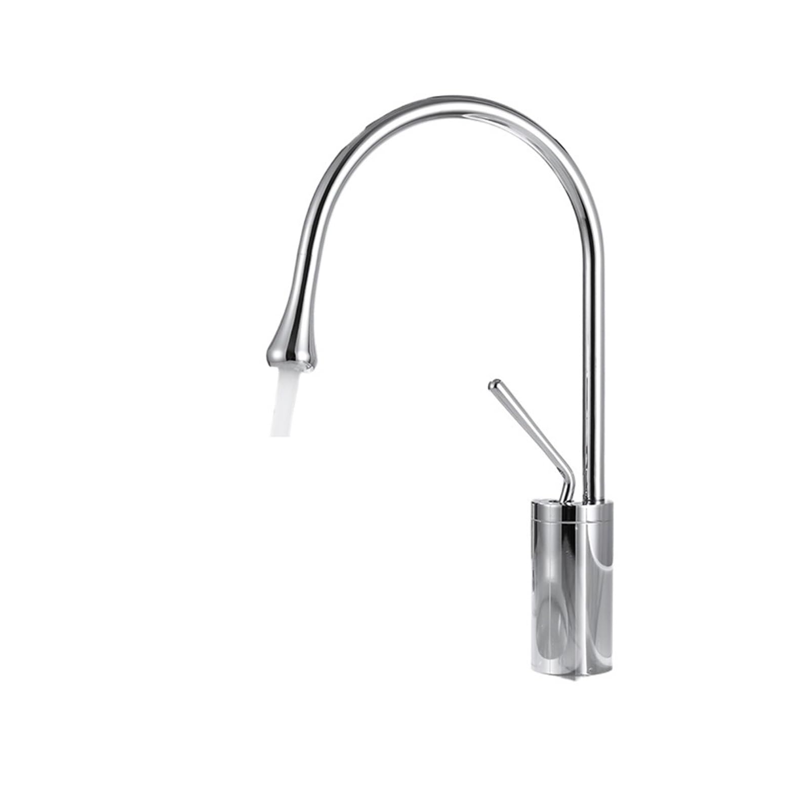 Grifo mezclador caliente y frío con caño giratorio de 360 grados para lavabo de baño