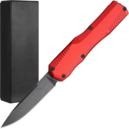 9000R Pocket Knife 3.3 Magnacut EDC Camping Folding Knife for Men Red