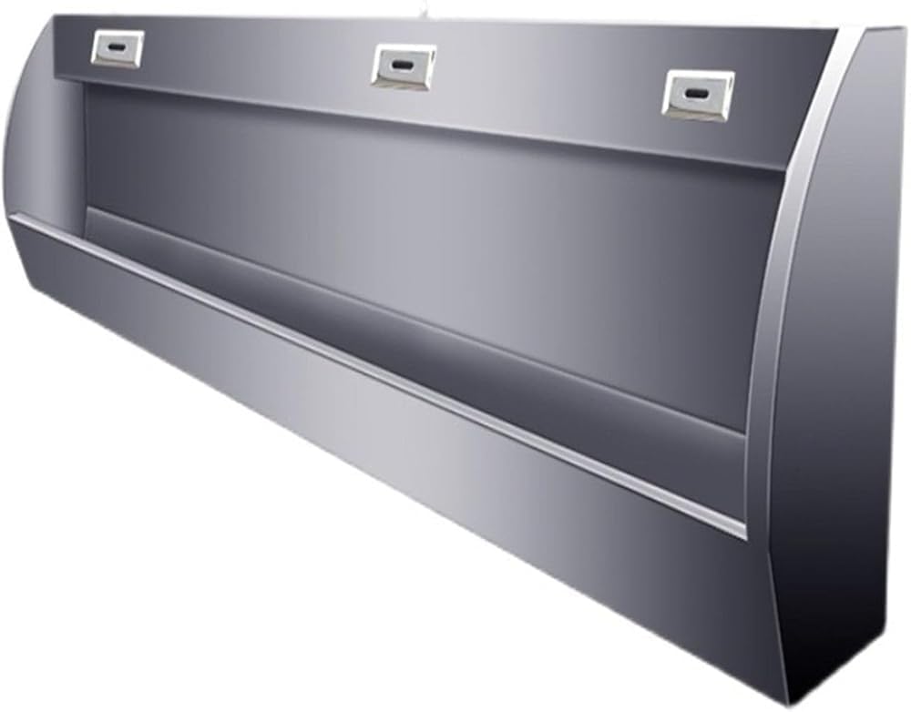 Commercial Wall-Mounted 304 Stainless Steel Urinal – 100cm High-Efficiency Trough with Intelligent Sensor, Splash-Proof Design for Schools and Public Places