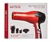RED by KISS 1875 ProW Ceramic Tourmaline Hair Dryer with 4 Additional Styling Attachments (Design may vary)