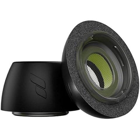 Proof Labs HyperFoam Memory Foam Ear Tips for AirPods Pro 1st & 2nd Gen - Patented Comfort Core for Improved Fit and Noise Cancellation, Anti-Slip Replacement Buds (S/M/L, Black) Cover