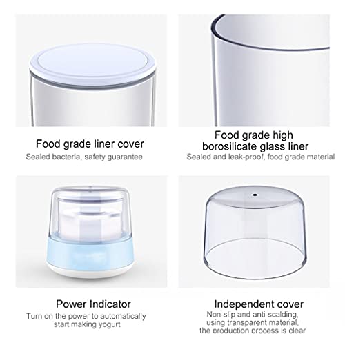 Smljlq Portable Usb Yogurt Maker Automatic Glass Liner Cup Yoghurt Fermenting Machine Sour Cream Fermenter #TOP7
