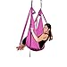 Ranbo Exercises Yoga Inversion Swing - Anti-Gravity Aerial Trapeze Movement - Flying Hammock Sling Equipment- Relieves Back Pains, Improves Your Strength, Balance, Flexibility and Endurance (Purple)