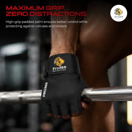 Image of PRO365 Ankle Straps for Cable Machine & Gym Gloves Combo, Adjustable Padded Ankle Cuffs with D-Ring, Fingerless Workout Gloves with Wrist Support for Leg, Glute, Weightlifting & Strength Training