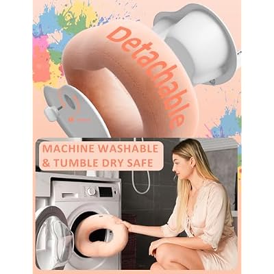 Tablet & E-Reader Stand with Soft Plush Pillow and 2 Detachable Trays , Adjustable Tablet Holder for Bed or Lap Compatible with Kindle Kobo iPad iPhone Portable Monitors & 4.7-16.1 Devices (Pink)