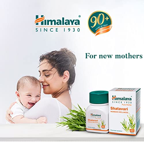 Image of Himalaya Pure Herbs Shatavari Women's Wellness Tablets, Promotes lactation, White, 60 Count (Pack of 4)