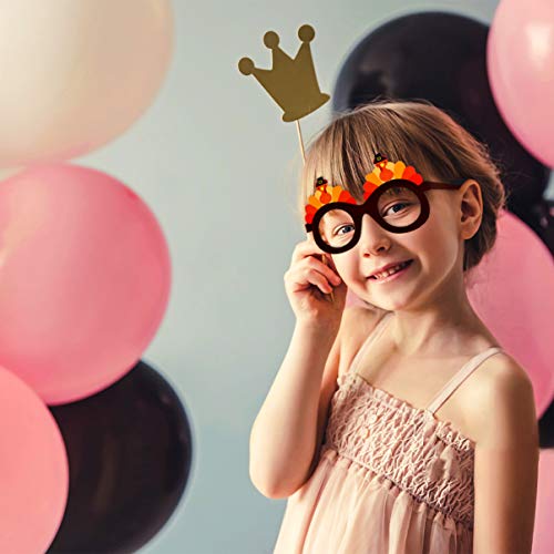 Amosfun Ã“culos de Papel de Abóbora de Peru de Ação de Graças Ã“culos de Peru Moldura de Festa Adere