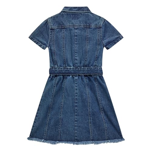 GUESS Girls' Short Sleeve Denim Dress2