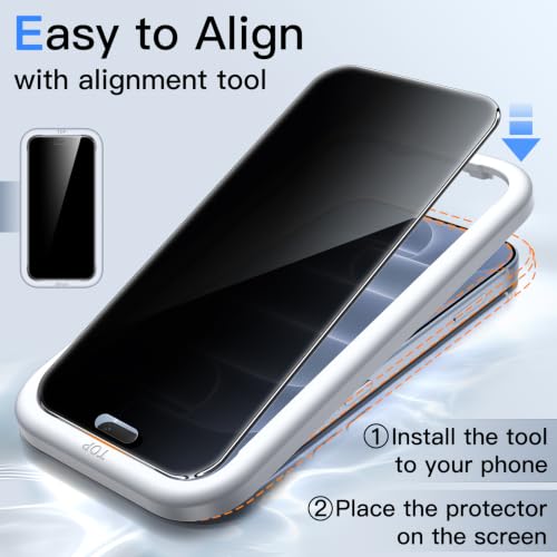 Image of JETech Privacy Screen Protector + Camera Lens Guard for iPhone 18 Pro