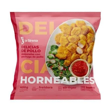 La Sirena Delicias de Pollo, 400g (Congelado), packaging may vary