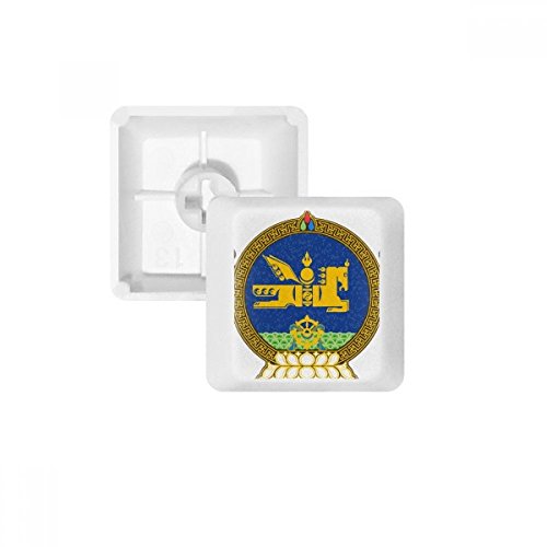 Keycaps PBT Mongolie symbole pour clavier mécanique de bureau blanc OEM