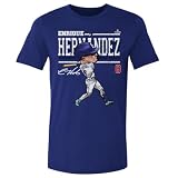 500 LEVEL Enrique Hernandez Los Angeles D Cartoon Men's Cotton T-Shirt (Royal Blue, S)