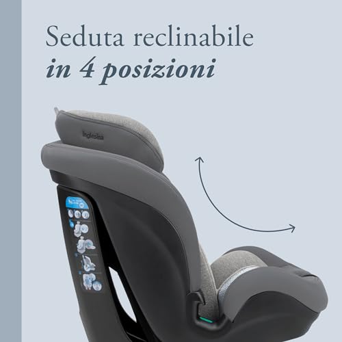 Inglesina Caboto i-Size Seggiolino Auto, Isofix, da 15 mesi a 12 Anni circa, dai 76 ai 150 cm, Stone Grey - 6