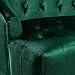 Christopher Knight Home Leora Modern Glam Tufted Velvet Wingback Loveseat, Emerald / Dark Brown