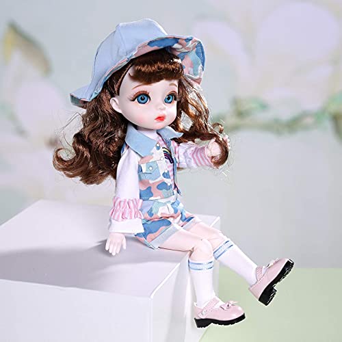 Aongneer 30 Cm Bjd Dolls 1/6 Ball Jointed Doll 12 Inch Lucky Smart Dolls 1/6 Bjd Doll, With Modern Doll Clothes, Doll Wig, For Girls As Collector Dolls Anran #TOP2