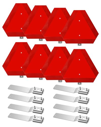 8 Sets Slow Moving Vehicle Triangle with Mounting Bracket