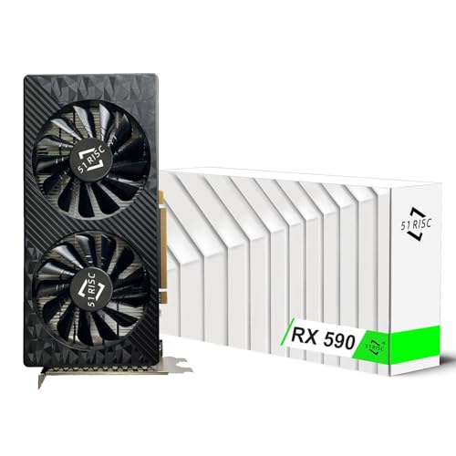 51RISC Radeon RX 590 GME Graphics Card 2304SP 8GB GDDR5 256bit PCIe 3.0 16 1340MHz Base Clock Gaming Video Card (Radeon RX 590 GME)