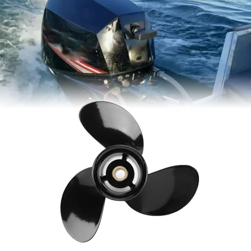 Haofy 9,25 X 10 RH Außenbordpropeller 48 828156A12 Aluminiumlegierung Bootsmotor Propeller Ersatz für 2-Takt 4-Takt