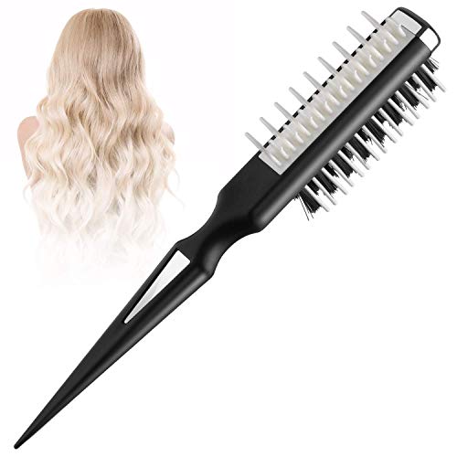 Hair Comb, Volume Style Comb, Hair Volumizer Comb Multifuncional Combing Brush Portable Instant Hair Styling Tool for All Hair Types Volumizing Hair Women Men Elegant Black
