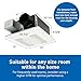 Panasonic WhisperFit Ceiling Mount Bathroom Exhaust Fan with Dimmable LED Light, 50-80-110 CFM, FV-0511VFL1
